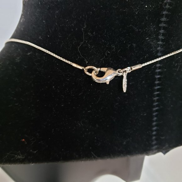 SAQ Faux Pearl Rhinestone Beaded Silver Toned Chain NECKLACE 17 Inches - Picture 5 of 12